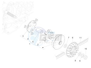 SUPER GTS 125 4T IE ABS-NOABS E3 (EMEA) drawing Driving pulley