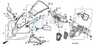 CBR600RR9 BR / MME SPC - (BR / MME SPC) drawing UPPER COWL