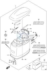 DF 250 drawing Engine Cover Black