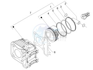 Liberty 125 4t Sport e3 (UK) UK drawing Cylinder-piston-wrist pin unit