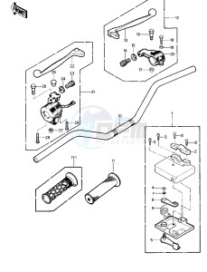 KLT 200 A [KLT200] (A1-A3) [KLT200] drawing HANDLEBAR -- 81-82 KLT200-A1_A2_A3- -