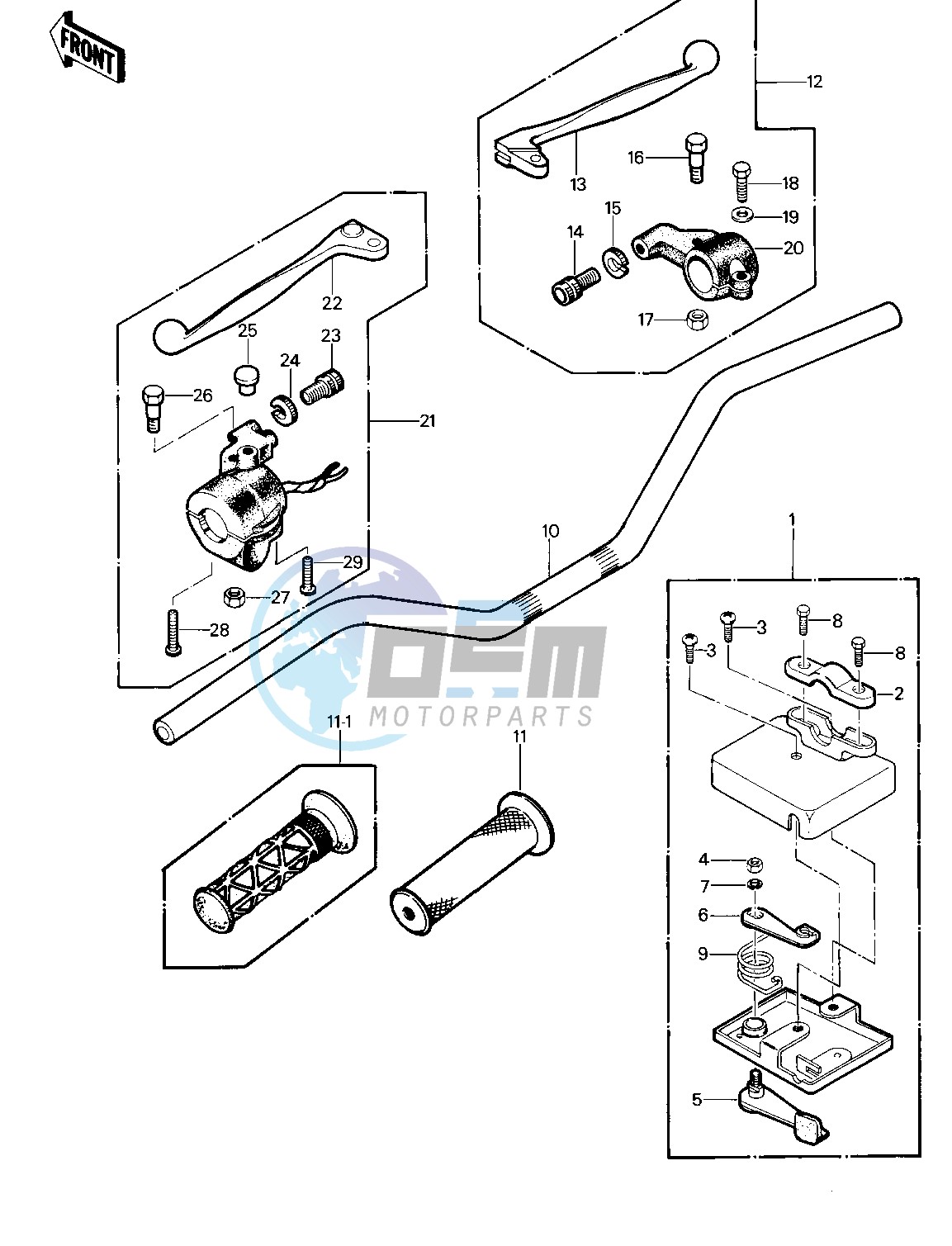 HANDLEBAR -- 81-82 KLT200-A1_A2_A3- -