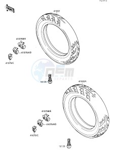 ZX 750 F [NINJA 750R] (F4) [NINJA 750R] drawing TIRES