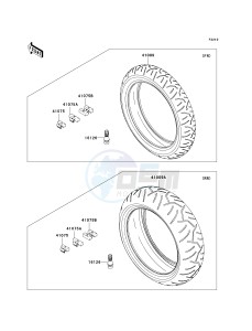 KRF 750 F [TERYX 750 4X4 NRA OUTDOORS] (F8F) C8FA drawing TIRES