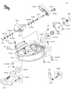 JET SKI STX-15F JT1500AGF EU drawing Handle Pole