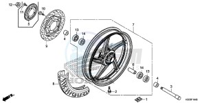 CBR300RF CBR300R Europe Direct - (ED) drawing FRONT WHEEL