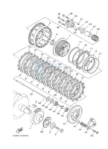 XV1900A MIDNIGHT STAR (1CR5) drawing CLUTCH