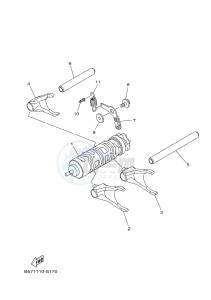 YXZ1000R SS YXZ10YESJ YXZ1000R SS (B0F6) drawing SHIFT CAM & FORK