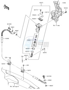 KX450F KX450HJF EU drawing Rear Master Cylinder