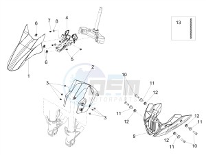 DORSODURO 900 E4 ABS (EMEA) drawing Front mudguard-Pillar