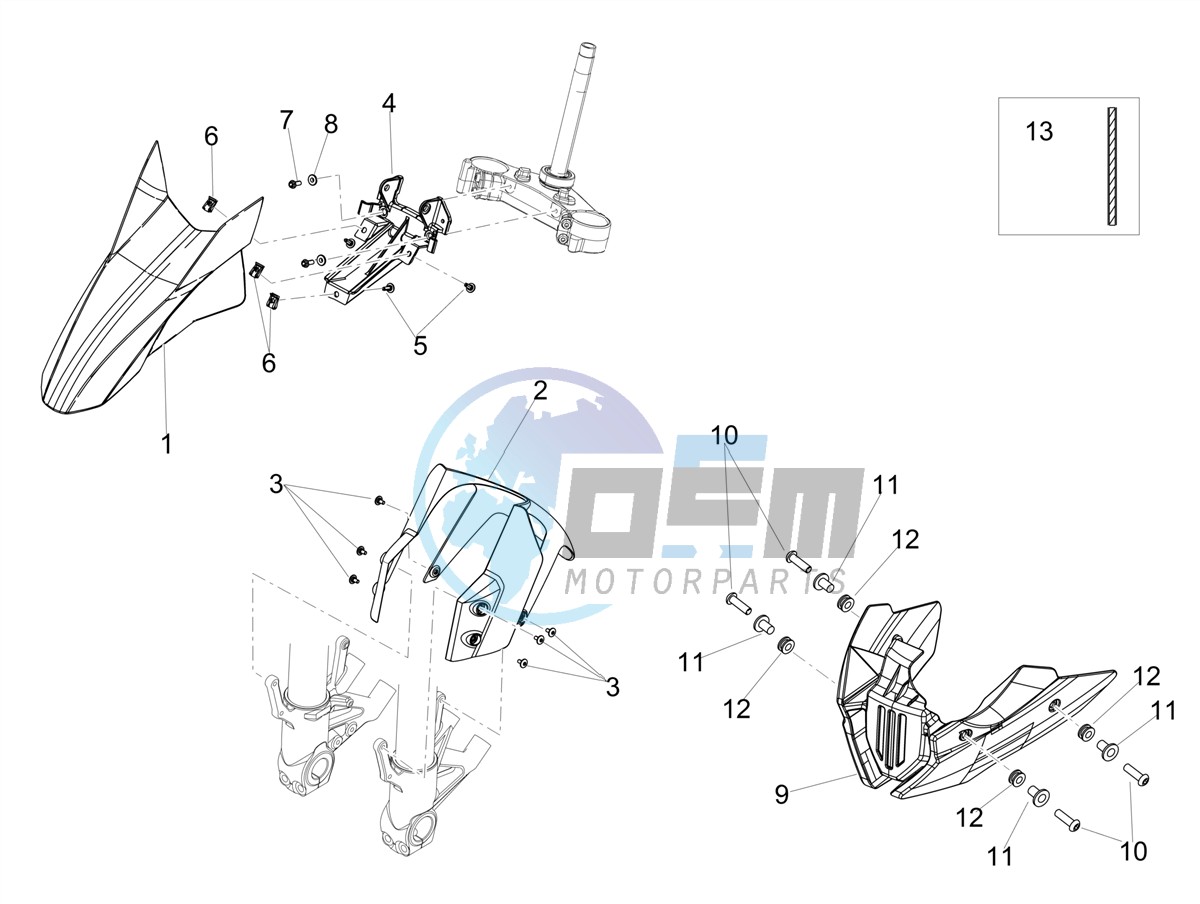 Front mudguard-Pillar