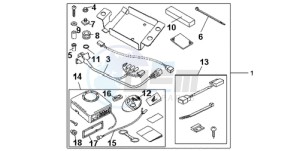 CBR1000RA9 France - (F / ABS CMF HRC MKH MME) drawing KIT ALARM SYSTEM