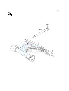 VN 1500 B [VULCAN 88 SE] (B1-B3) N6F drawing SWINGARM