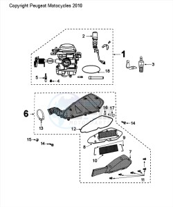 DJANGO 50 4T HERITAGE drawing CARBURETTOR