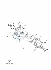 YZF125-A YZF-R125 (B5G4) drawing WATER PUMP