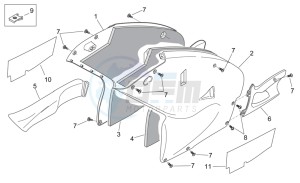 RS 125 drawing Central body