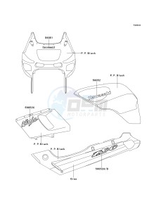 ZX 600 E [NINJA ZX-6] (E7-E9) [NINJA ZX-6] drawing DECALS-- P.P.BLACK_GRAY- --- ZX600-E9- -