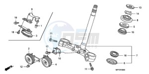 CB1300S9 Australia - (U / BCT MME TWO) drawing STEERING STEM