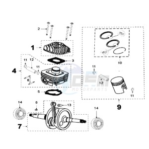 FIGHT 3 X drawing CRANKSHAFT AND CYLINDER