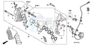 CB600FAA France - (F / ABS CMF) drawing R. FRONT BRAKE CALIPER (CB600FA/FA3)