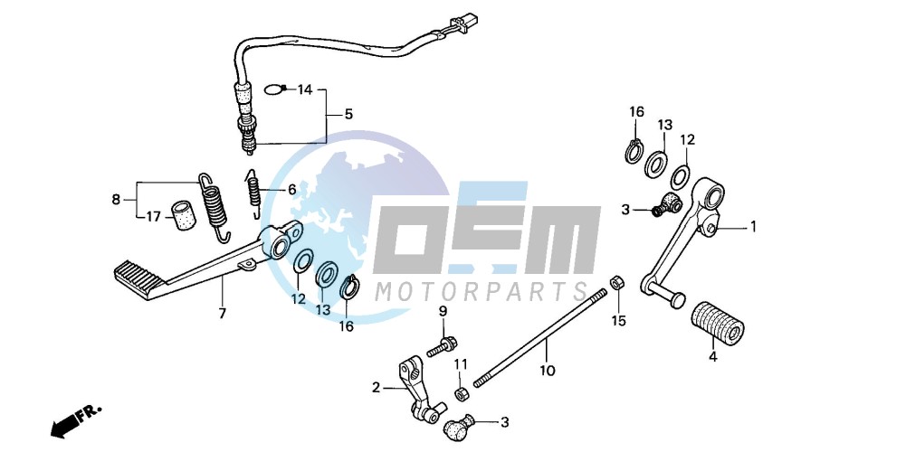 BRAKE PEDAL/CHANGE PEDAL