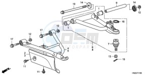 TRX500FAA Europe Direct - (ED) drawing FRONT ARM