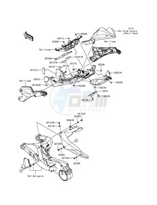 NINJA H2R ZX1000PFF EU drawing Rear Fender(s)