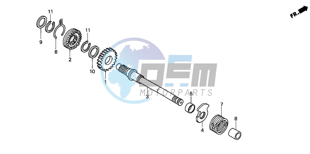 KICK STARTER SPINDLE