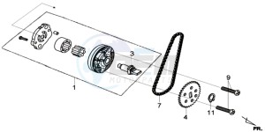 GTS 125I EURO4 LONG VISOR L7 drawing OIL PUMP / V-BELT OIL PUMP