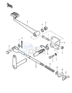 KLT 250 A [KLT250] (A2) [KLT250] drawing BRAKE PEDAL -- 83 A2- -