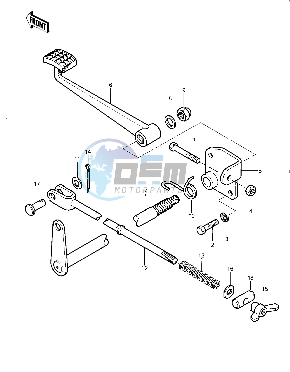 BRAKE PEDAL -- 83 A2- -