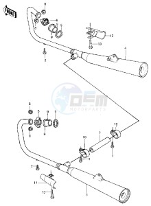 KZ 440 D [LTD BELT] (D1) [LTD BELT] drawing MUFFLERS -- 80 D1- -