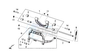 GTS 125I (L8) EU EURO4 drawing MIDDLE STAND -SIDE STAND- KICKST.