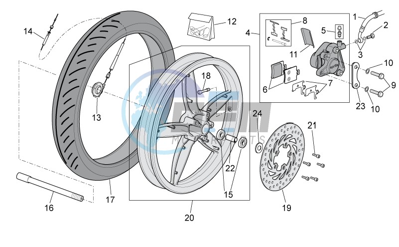 Front wheel - disc brake