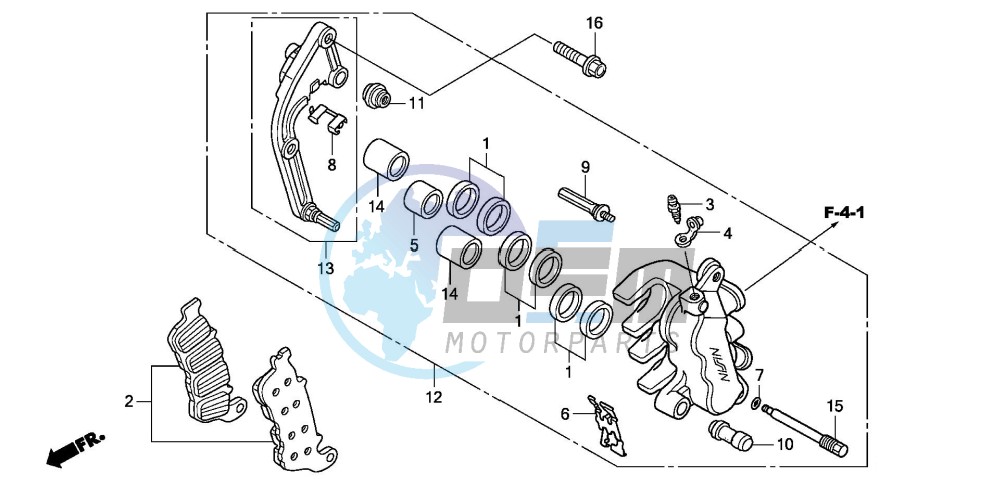 L. FRONT BRAKE CALIPER (CBF1000A/T/S)