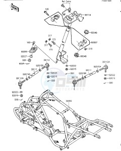 KSF 250 A [MOJAVE 250] (A1-A2) [MOJAVE 250] drawing FRAME_STEERING -- KSF250-A2- -