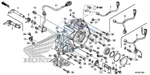 TRX420FM2E TRX420 Europe Direct - (ED) drawing REAR CRANKCASE COVER