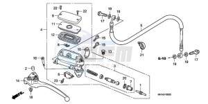 CBF1000SA Europe Direct - (ED / ABS) drawing CLUTCH MASTER CYLINDER