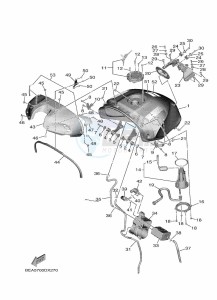 XSR900 MTM890 (BEA7) drawing FUEL TANK