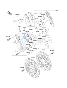 VN 1600 B [VULCAN 1600 MEAN STREAK] (B1-B2) [VULCAN 1600 MEAN STREAK] drawing FRONT BRAKE-- B1- -