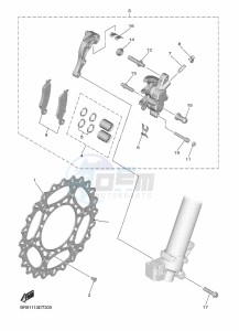 YZ250F (B7B6) drawing FRONT BRAKE CALIPER