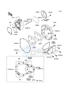 W800 EJ800ADFA GB XX (EU ME A(FRICA) drawing Right Engine Cover(s)