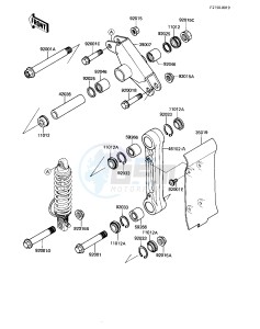 KX 500 A [KX500] (A1) [KX500] drawing REAR SUSPENSION -- 83 A1- -