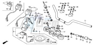 CB900F 919 drawing HANDLE PIPE/TOP BRIDGE