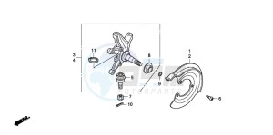 TRX420FM FOURTRAX drawing FRONT KNUCKLE (2WD)