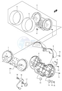 GSF1200 (E2) Bandit drawing SPEEDOMETER (GSF1200SK2 SK3 SK4 SK5 SZK5)