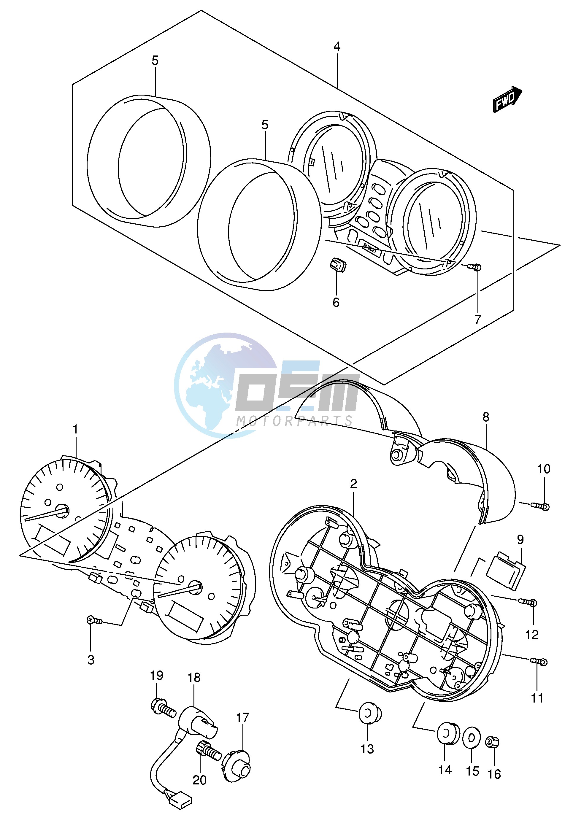 SPEEDOMETER (GSF1200SK2 SK3 SK4 SK5 SZK5)