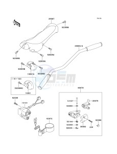 JH 1100 B [ULTRA 130] (B1-B4) [ULTRA 130] drawing HANDLEBAR