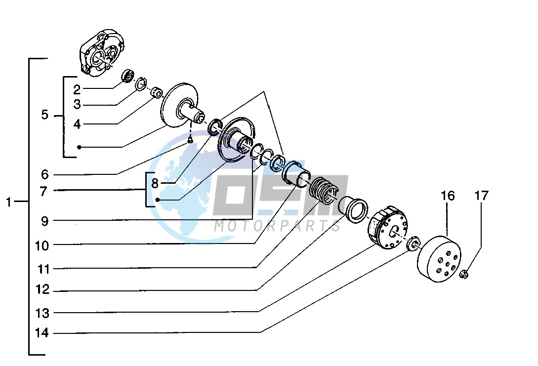 Driven pulley