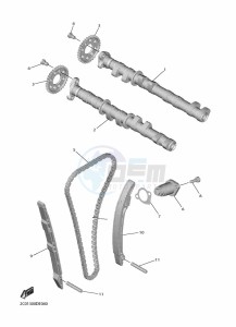 YZF600W YZF-R6 (BN6U) drawing CAMSHAFT & CHAIN